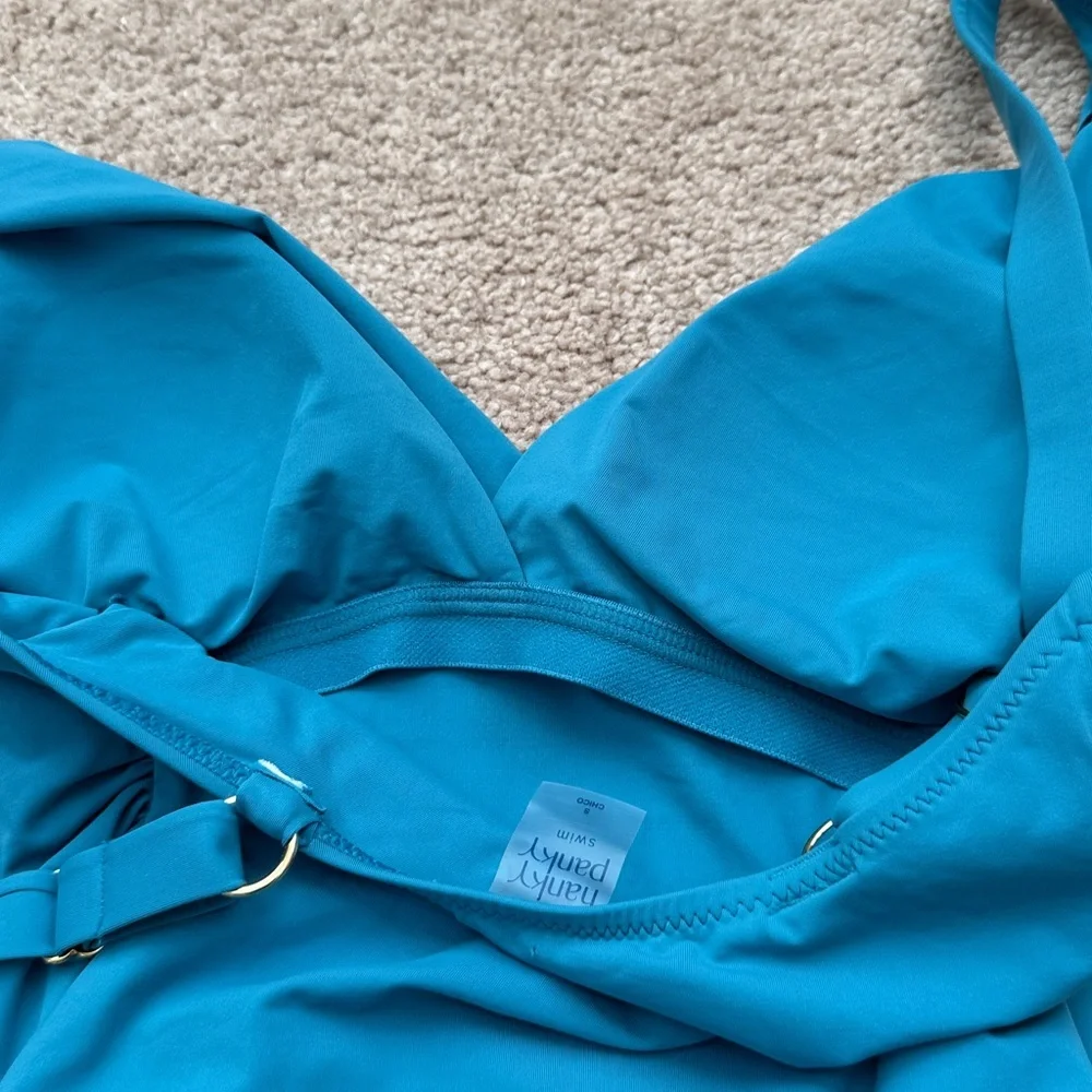 NWT Hanky Panky Wide Strap Wrap Tahiti Teal One Piece Swimsuit Size Small